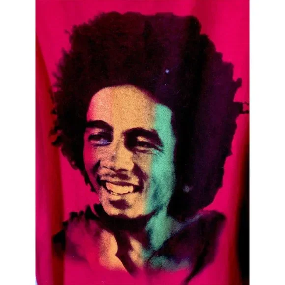 Vintage Bob Marley Rare Concert Shirt￼ Rock Icons Retro Red T-Shirt Size Medium - Picture 5 of 14